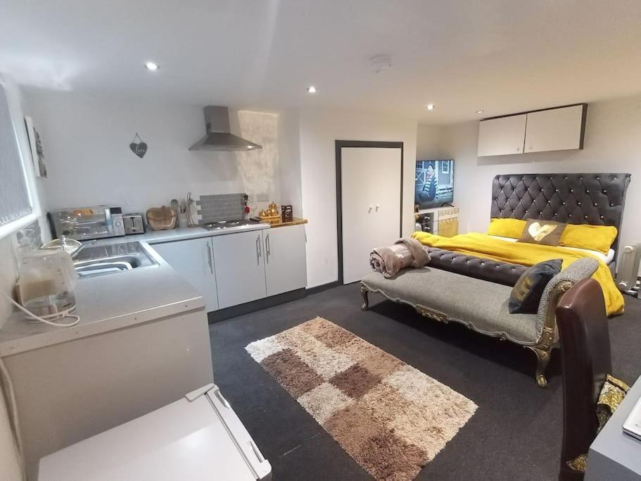 Appartement A Cosy Deluxe Size Studio With Queen Size And Sofa Bed à Leeds  Extérieur photo